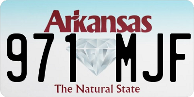AR license plate 971MJF