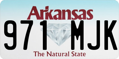 AR license plate 971MJK