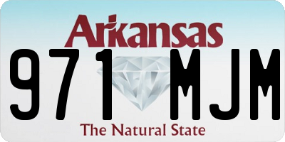 AR license plate 971MJM
