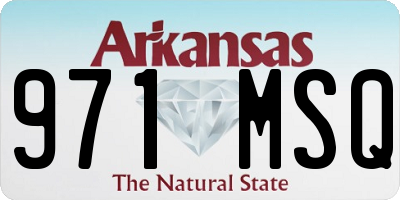 AR license plate 971MSQ