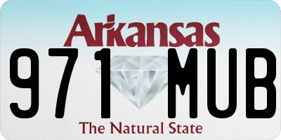 AR license plate 971MUB
