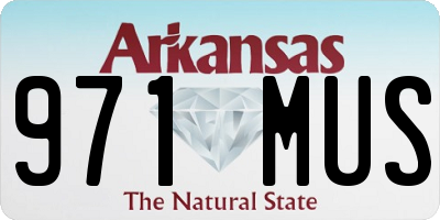 AR license plate 971MUS