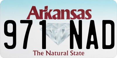 AR license plate 971NAD