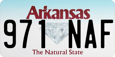 AR license plate 971NAF