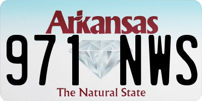 AR license plate 971NWS