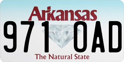 AR license plate 971OAD