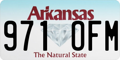 AR license plate 971OFM
