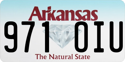 AR license plate 971OIU