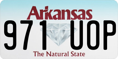 AR license plate 971UOP