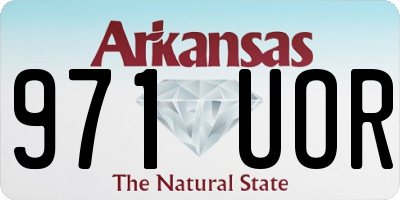 AR license plate 971UOR