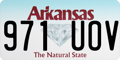 AR license plate 971UOV