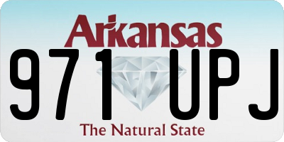 AR license plate 971UPJ