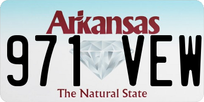 AR license plate 971VEW