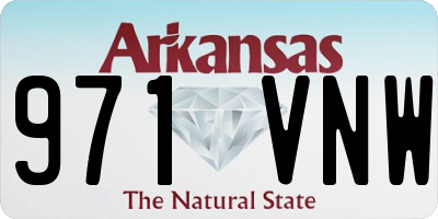 AR license plate 971VNW