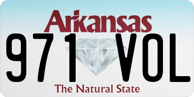 AR license plate 971VOL