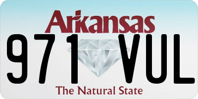 AR license plate 971VUL