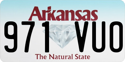 AR license plate 971VUO