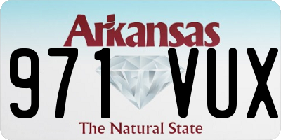 AR license plate 971VUX