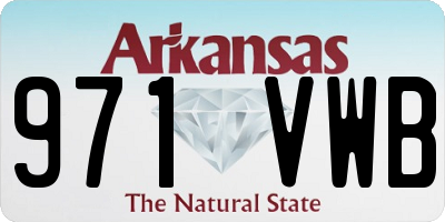 AR license plate 971VWB