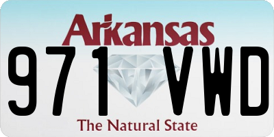 AR license plate 971VWD