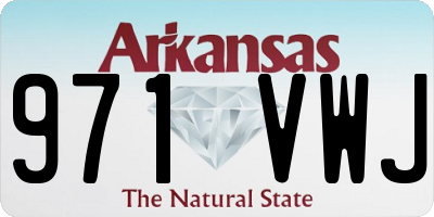 AR license plate 971VWJ