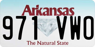 AR license plate 971VWO
