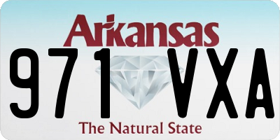 AR license plate 971VXA