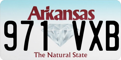 AR license plate 971VXB
