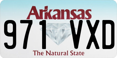 AR license plate 971VXD