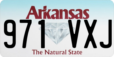 AR license plate 971VXJ