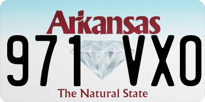 AR license plate 971VXO