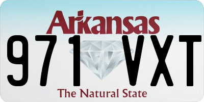 AR license plate 971VXT