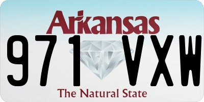 AR license plate 971VXW