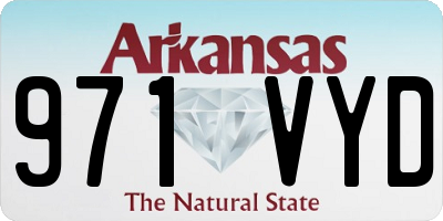 AR license plate 971VYD