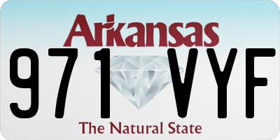 AR license plate 971VYF