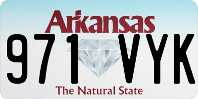 AR license plate 971VYK