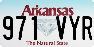 AR license plate 971VYR