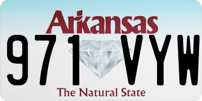 AR license plate 971VYW