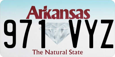 AR license plate 971VYZ