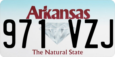 AR license plate 971VZJ