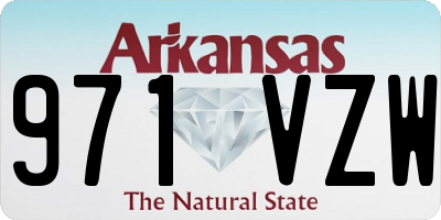 AR license plate 971VZW