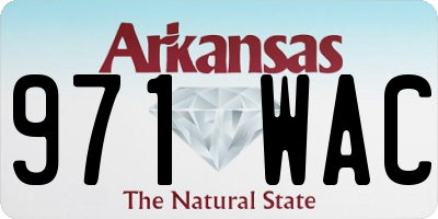 AR license plate 971WAC