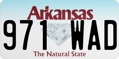 AR license plate 971WAD