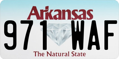 AR license plate 971WAF