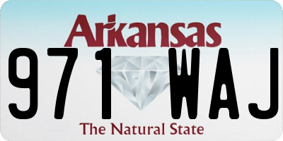 AR license plate 971WAJ