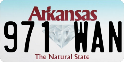 AR license plate 971WAN