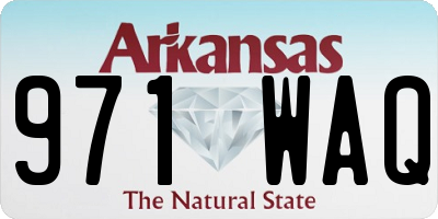 AR license plate 971WAQ