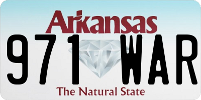 AR license plate 971WAR