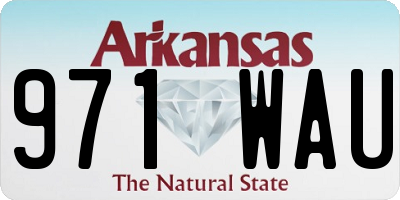 AR license plate 971WAU
