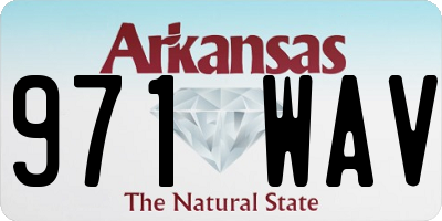 AR license plate 971WAV